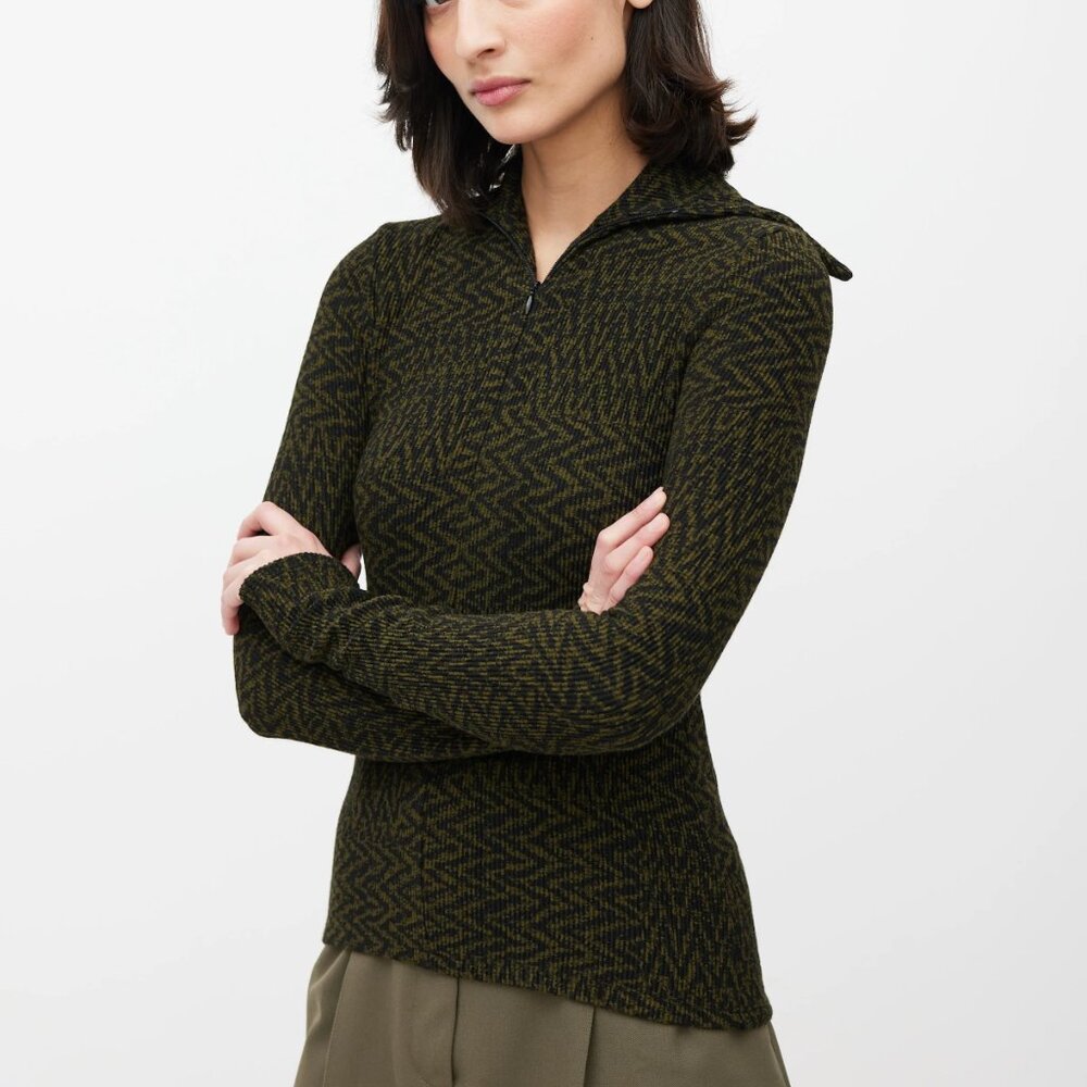 Beaufille Bernini Chevron Half Zip Top
